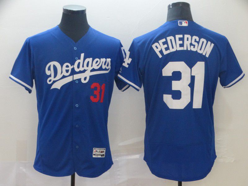 Men Los Angeles Dodgers #31 Pederson Blue Elite MLB Jersey->miami marlins->MLB Jersey